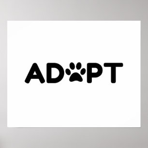 EEN DOG PAW AANNEMEN POSTER