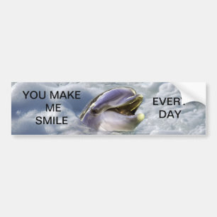 Een dolfijnvriendelijke glimlach bumpersticker