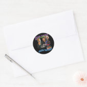 Een dollar-AP-rotsblok, een dollar-AP-rotsblok, br Ronde Sticker (Envelop)