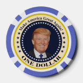 één dollar troef poker chips (Achterkant)