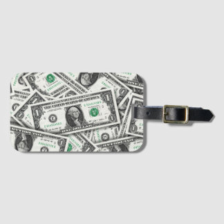 Eén dollarbiljetpatroon bagagelabel