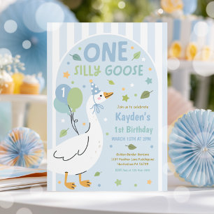 Eén domme gans 1e verjaardagsfeest Lente verjaarda Kaart