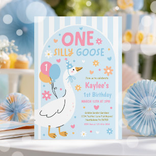 Eén domme gans 1e verjaardagsfeest Lente verjaarda Kaart