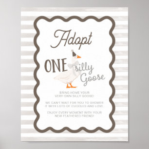 Een domme gans adoptiebord poster