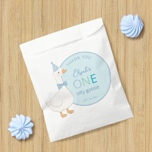 Eén domme gans Blauw jongen Eerste verjaardag Beda Bedankzakje