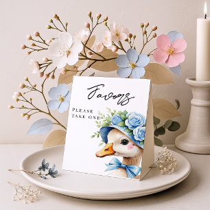 Eén domme gans Jongens baby shower favoren Reclamebord Met Voetstuk