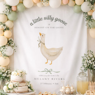 Een domme gans op de losse Baby shower Wandkleed