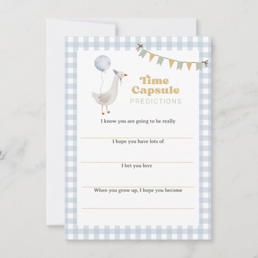 Eén domme gans tijdcapsule berichtkaart kaart (Voorkant)