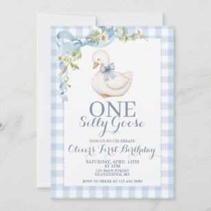 Eén domme gans Vintage Daisy verjaardagsuitnodigin Kaart