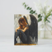 Een donkere engelenvrouw briefkaart (Staand voorkant)