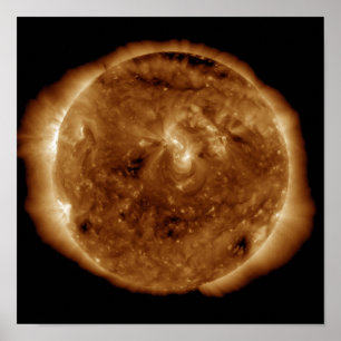 Een donkere vlot in de zonneatmosfeer poster