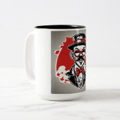 Een door Keith Haring geïnspireerd Mok-ontwerp Tweekleurige Koffiemok (Voorkant links)