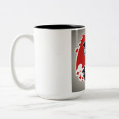 Een door Keith Haring geïnspireerd Mok-ontwerp Tweekleurige Koffiemok (Links)