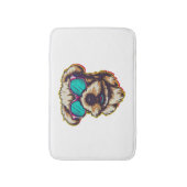 EEN DORABLE HOND MET ZONNEBRIL BADMAT (Voorkant Verticaal)