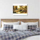 Een dorp canvas afdruk (Insitu (Slaapkamer))