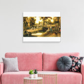 Een dorp canvas afdruk (Insitu (Woonkamer))