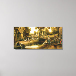 Een dorp canvas afdruk