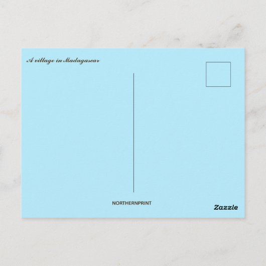 Een dorp in Madagaskar Briefkaart (Achterkant)