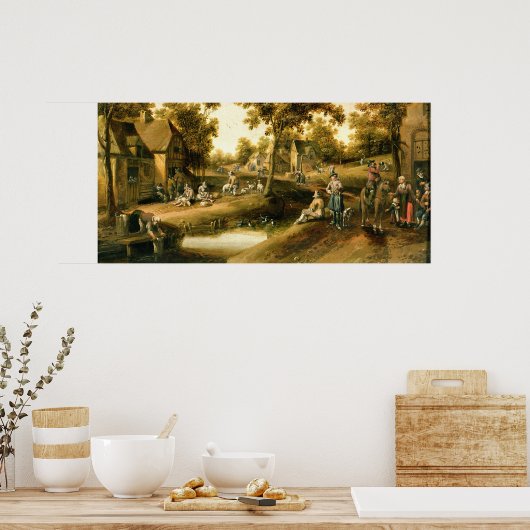 Een dorp poster (Keuken)