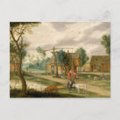 Een dorpslandschap briefkaart (Voorkant)