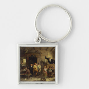 Een dorpsschool sleutelhanger