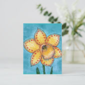 Een Dotty Daffodil Briefkaart (Staand voorkant)