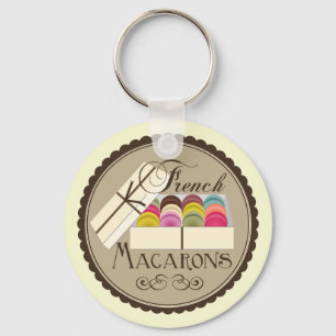 Een dozijn Franse macro's in een cadeaudoos Sleutelhanger