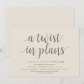 Een draai aan de plannen, Trouwdatum wijzigen Kaart (Voorkant / Achterkant)