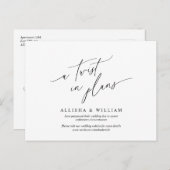 Een draai in plannen, uitstellen van weddenschap briefkaart (Voorkant / Achterkant)