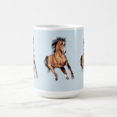 een draaiend bospaard koffiemok (Center)