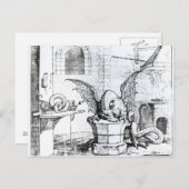 Een draak in een workshop briefkaart (Voorkant / Achterkant)
