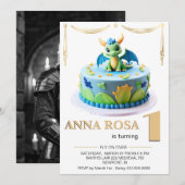 *~* EEN Dragon Baby Foto AP88 Verjaardagsfeest Kaart (Voorkant / Achterkant)