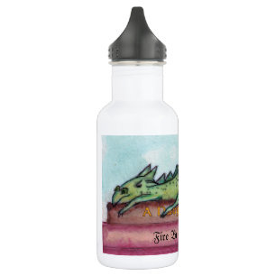 Een drakenwaterflesje leren zijn waterfles
