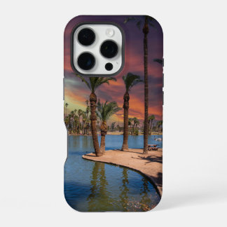een dramatische zonsondergang bij Encanto Park iPhone 16 Pro Hoesje