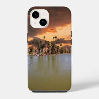 Een dramatische zonsondergang in Encanto Park iPhone 14 Hoesje