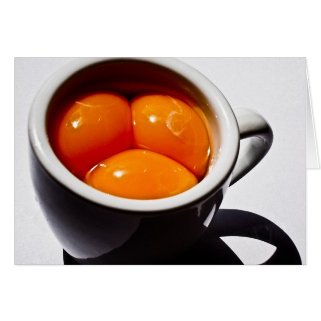 Een drievoudige "Eggspresso" (Voorkant Horizontaal)