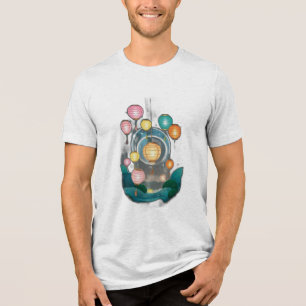 Een drijvende papieren lantaarnfestival Tri-Blend shirt