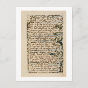 Een droom, illustratie uit 'Sangen of Innocence' e Briefkaart