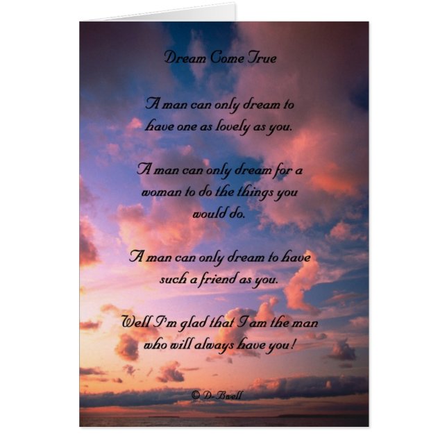 Een droom komt uit (Voorkant)