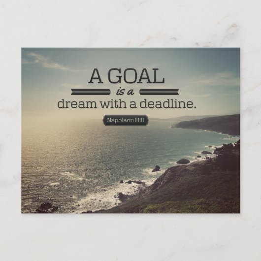 Een droom met een deadline briefkaart (Voorkant)