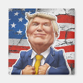 Een drukke vlag & #45 magneet (Voorkant)