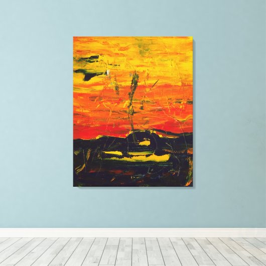 Een druppel hoop canvas afdruk (Insitu (Houten vloer))