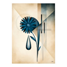 Een druppel houdt de lucht geometrische waterkunst