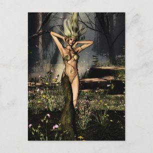 Eén dryad briefkaart