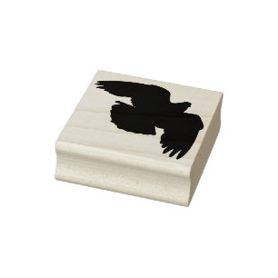 Een duif in vlucht rubberstempel