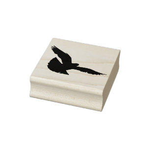 Een duif in vlucht rubberstempel