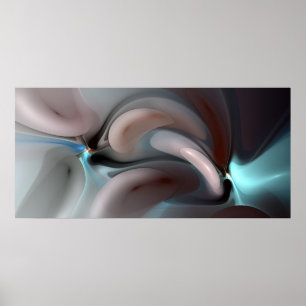 Een duim blauw poster