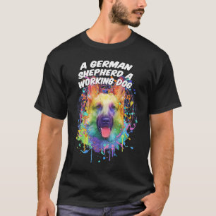 Een Duitse Herdershond een Werkende Hond Herder Du T-shirt