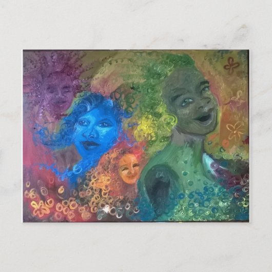 Een Duizend zussen die Briefkaart lachen (Voorkant)