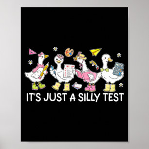 Een dwaas test grappige gans student klaslokaal hu poster